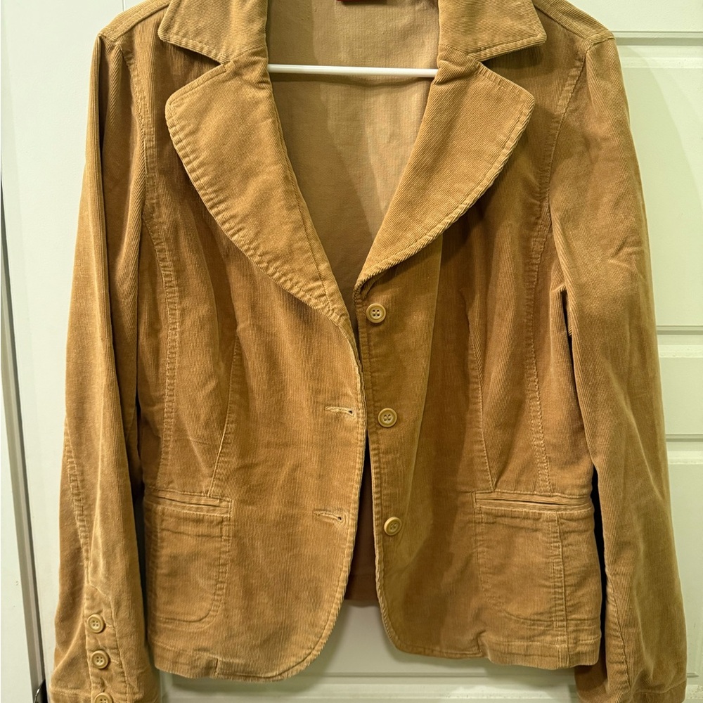Y2K Valerie Stevens Camel Corduroy Blazer